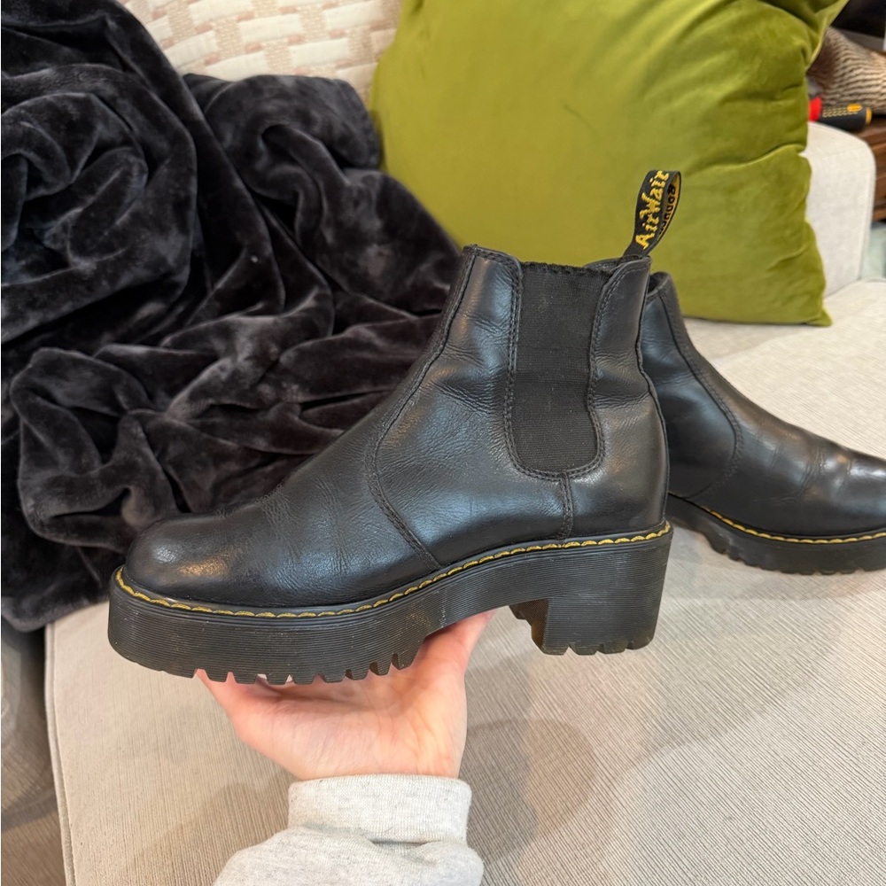 ROMETTY WYOMING LEATHER PLATFORM CHELSEA BOOTS - Picture 9 of 12